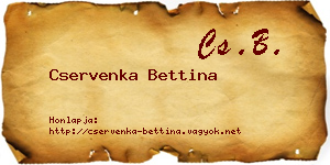 Cservenka Bettina névjegykártya
