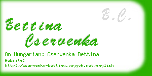 bettina cservenka business card